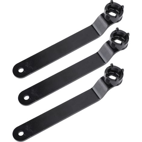 Clé à molette à 4 griffes pour meuleuse d'angle (lot de 3), professionnelle, efficace et renforcée, avec système de réglage et écrou de blocage. (1/5)