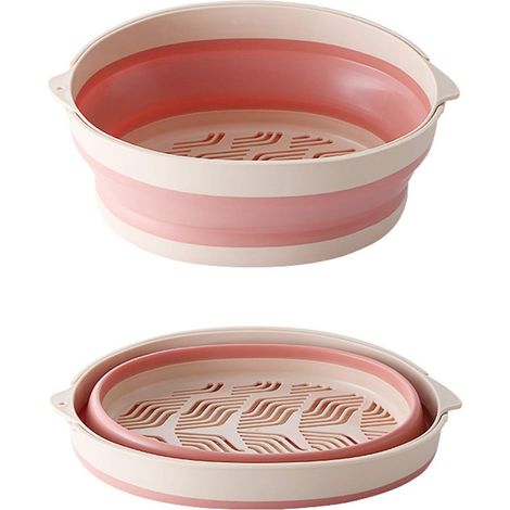 Panier De Vidange Pliable - Double Couche - Plastique PP - Pour Cuisine Camping Pique-Nique - 1 Pièce (1/5)