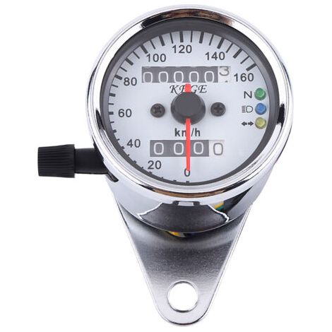 Compteur kilométrique universel pour moto, indicateur de vitesse, signal KM/H, argent