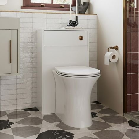 Signature Helsinki Back to Wall WC Toilet Unit 500mm Wide - White Gloss
