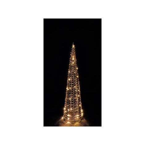 Ad Trend Albero di Natale Oro 40 LED H 80 a Batteria Cm Luce calda (1/3)