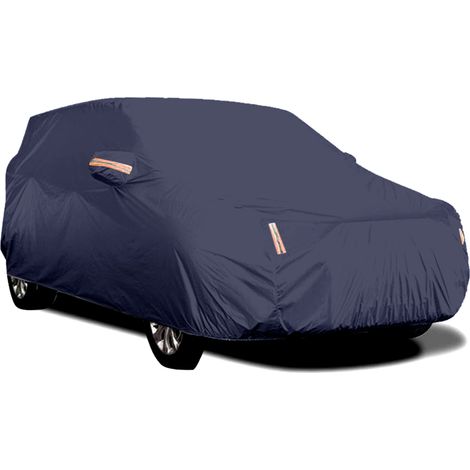 Housse de voiture universelle pour berline complète, avec bande réfléchissante, Protection solaire, anti-poussière et imperméable, résistante aux UV et aux rayures (1/5)