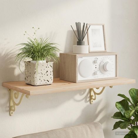 vidaXL Soportes para estanterías de pared 12 uds. Blanco antiguo (1/5)