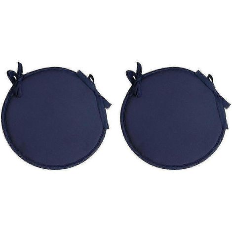 Coussins de siège ronds pour chaises, lot de 2 coussins de chaise circulaires imperméables pour intérieur et extérieur, jardin, salle à manger, bureau, café. (1/5)