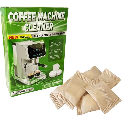 Comprimés de nettoyage pour machine à café 24 comprimés de nettoyage pour machine à Espresso élimine les résidus pour un goût pur et riche (1/5)