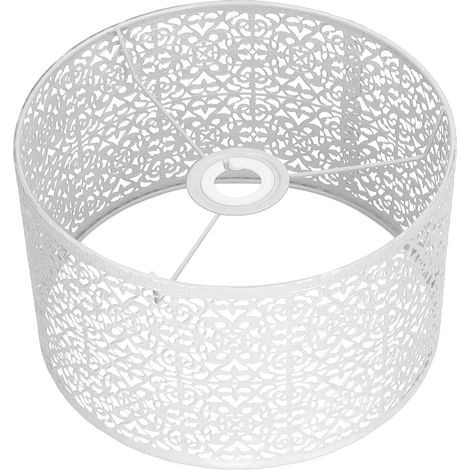 Hohlmetall-Lampenschirm E27/E14, universell einsetzbar, gute Wärmeableitung, eleganter weißer Lampenschirm (1/5)