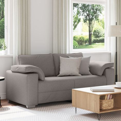 vidaXL Canapé deux places Taupe 180 cm tissu (1/5)