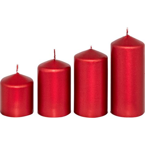 Kerzen in verschiedenen Größen, Ø 5 cm, 4er-Set (1/5)
