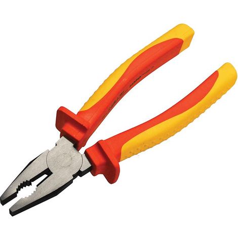 Faithfull VDE Insulated Combination Pliers 210mm - Chrome Vanadium, 2.0mm Cutting Capacity (1/3)