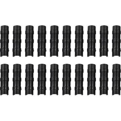 Pinces pour film de serre, lot de 20 pinces pour cadre de serre, kit de clips pour tube de serre (Noir 20 mm) (1/4)