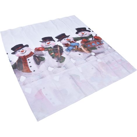 Rideau occultant imprimé numérique à motif bonhomme de neige, store occultant pour chambre ou salon, 150 x 166 cm, style Noël 2 (1/5)