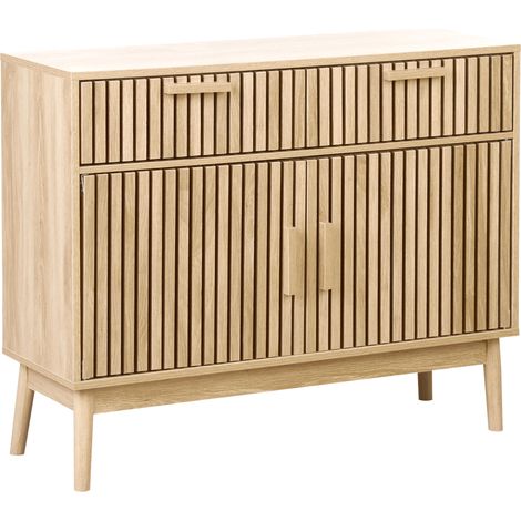 Aparador de estilo escandinavo con cajones Almacenaje con puertas Aparador de madera de ingeniería Lynwood