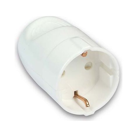 PRESA MOBILE SCHUKO GARANTI - BIANCO 2P+T 16A- 10 pezzi