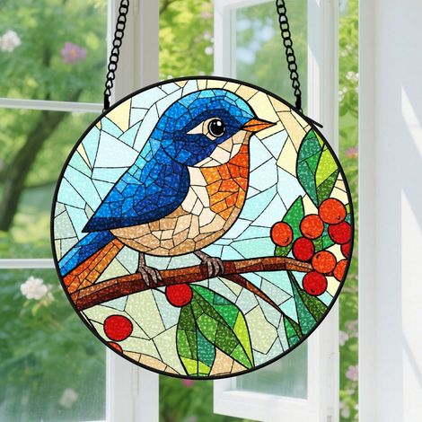 20cm Suspension en Vitrail Coloré, Attrape-Soleil Unique Élégant pour Maison, Cadeau Fête des Mères, Anniversaire pour Femme, Maman, Nana (1/5)