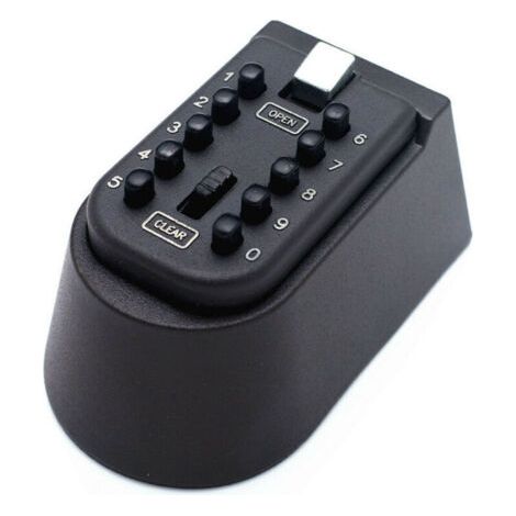 Clé Coffre-Fort, Combinaison Key Lock Box, Mur extérieur Les clés Coffre-Fort sécurité pour la Maison de Rechange 10.5X4.8X6.5cm (Noir) (1/5)