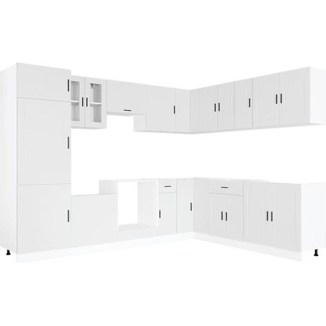 Maison Exclusive - Mueble de cocina Porto blanco 14 piezas madera (1/5)