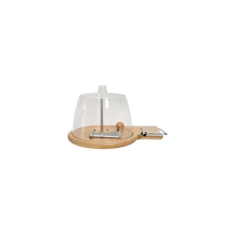 Rallador de queso ZVD, rallador de queso, mango de madera color chocolate, utensilio de cocina multifuncional para cortar queso - Crezuo (1/4)