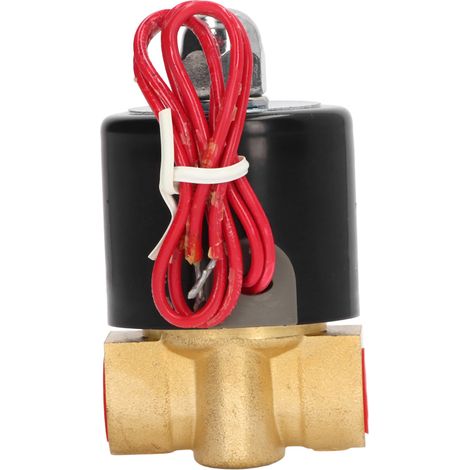 Électrovanne en laiton 2W025-08 normalement fermée, 1/4 po, 2 positions, 2 voies, 220 V (1/5)