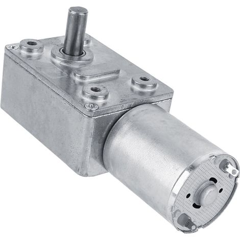 Moteur à engrenages à vis sans fin réversible à couple élevé, moteur de réduction DC 12 V (5 tr/min) (1/5)