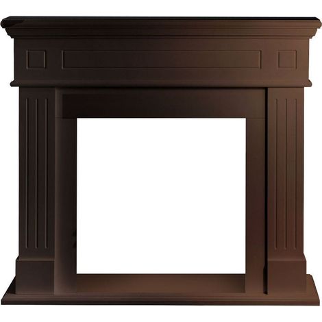 Cornice per camino rivestimento in legno L110xP36xH100 Cambridge Noce (1/5)