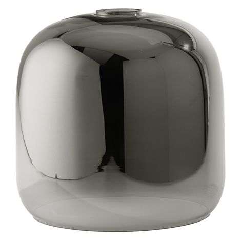 Vetro soffiato fumé specchiato Anima con attacco E27 d.22cm h.22cm (1/2)