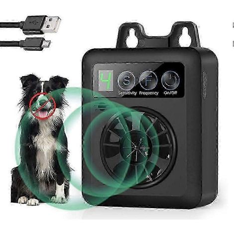 Antibellgerät für Hunde – Hundebellunterdrücker mit 4 Modi Wiederaufladbarer, wasserdichter Schalldämpfer Geeignet für die meisten Hunde, drinnen und draußen xepa Schwarz (1/5)