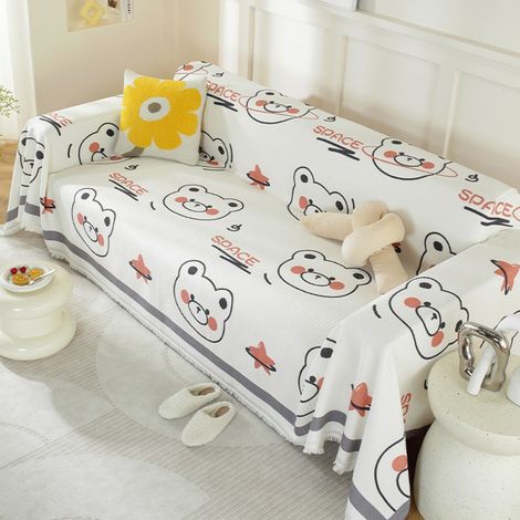 Ours de l'espace 90x180 Coussin de canapé monobloc, housse de canapé intégrale anti-griffures de chat, adaptée à toutes les saisons, serviette/housse de canapé (1/4)
