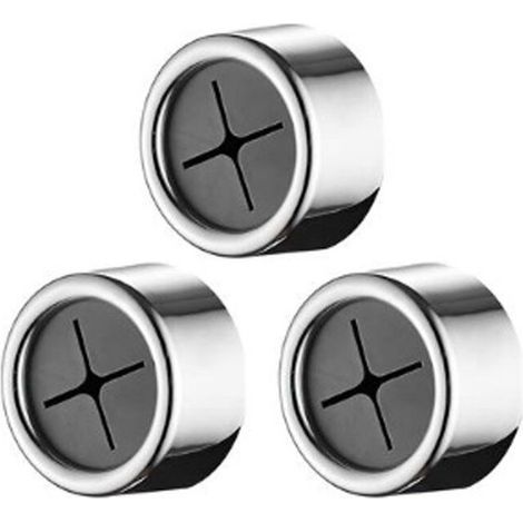 Lot de 3 crochets porte-serviettes, inox/ABS/PVC, adhésif, argent (1/5)