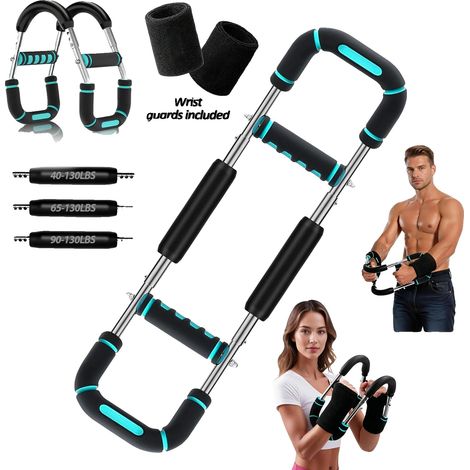 Expansor de pecho, resistencia ajustable, herramienta de entrenamiento portátil, azul (1/2)