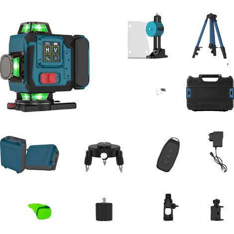 Livella laser, autolivellante a 360°, controllo touch, blu (1/2)