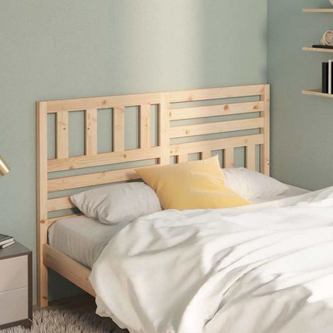 vidaXL Cabecero de cama madera maciza de pino 146x4x100 cm (1/5)