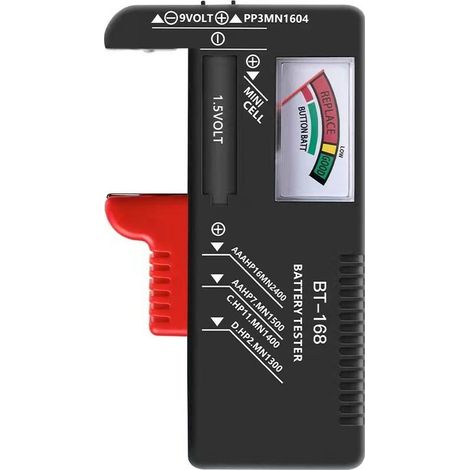Testeur de Piles Universel, contrleur de tension de batterie pour AA AAA C D 9V Batteries à clé à clé 1.5V (1/5)