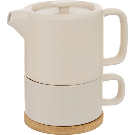 Théière Nature terra creme 700ml - Atmosphera créateur d'intérieur