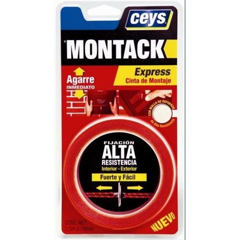Nastro adesivo biadesivo ac marca 2.5m trasparente 19mm