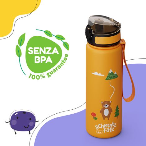 Klarstein Schmatzfatz - Borraccia, borraccia sportiva, 500 ml, 24 cm, Tritan