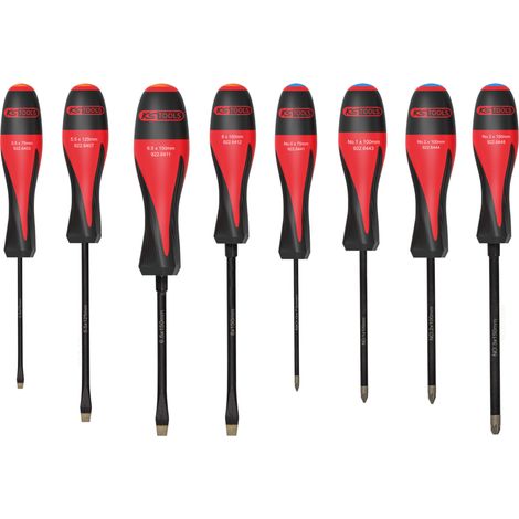KS Tools - Jeu de 8 tournevis ULTIMATEgrip, Fente - PZ - 922.6440