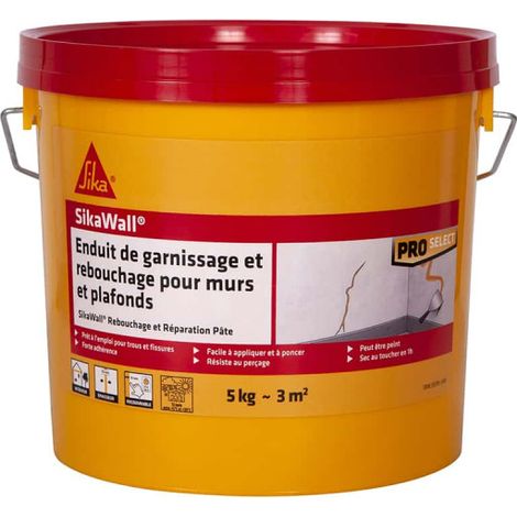 SIKA SikaWall Relleno de yeso Relleno y reparación de paredes y techos - 5Kg (1/4)
