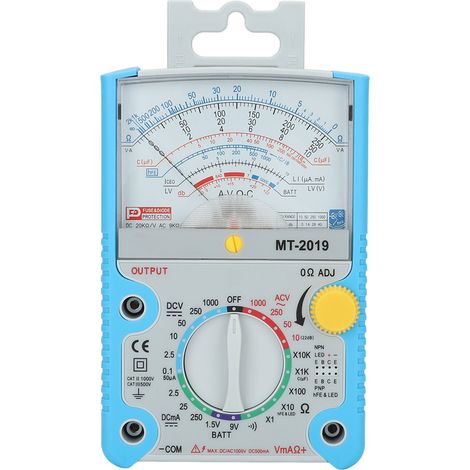 Multimètre à aiguille avec protection contre les surcharges, boîtier ABS, haute précision et grande sensibilité, universel pour le test de batteries (1/5)