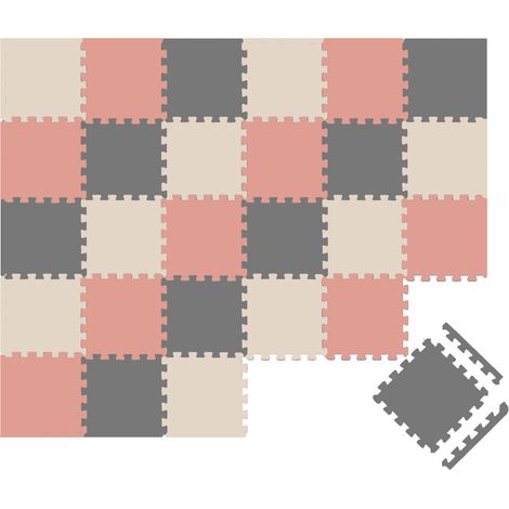 27 Pièces Tapis de Sol Bébé - 30x30 Dalles en Mousse EVA - Carrés Puzzle Enfant (1/5)