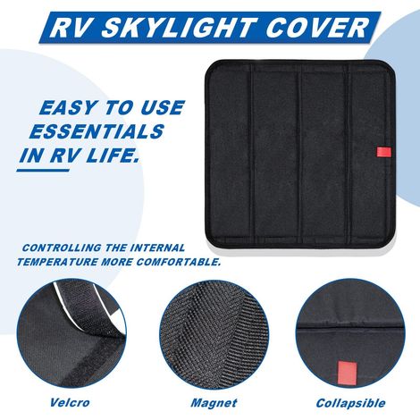 Cubierta de ventilación para claraboya JSSEVN-RV, parasol magnético plegable para ventanas de caravanas, cortinas de privacidad para interiores de caravanas, aptas para baños de caravanas y ventanas d (1/5)