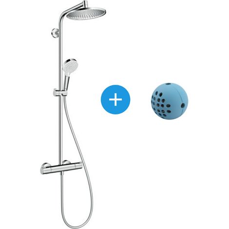 Pack Colonne de douche SHOWERPIPE CROMETTA S240 chromé + IPS WashBall (27267000) (1/5)