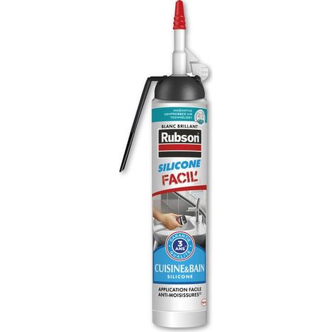 Mastic D'Étanchéité Cuisine&Bain Rubson Juste Dose Silicone Blanc 200Ml (1/3)