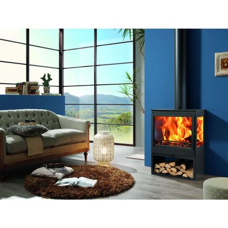 stufa a legna panadero "onix 3v" grigio 7,1 kw (1/4)