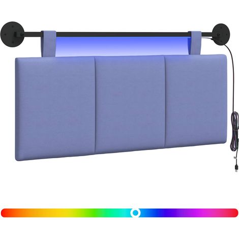 Maison Exclusive - Hängendes Kopfteil Mit LED Licht Jeans blau St