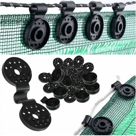 100pcs Privacy Screen Fixing Clips, Special Plastic Eyelet Clip, UV-Treated Fixing Clips for Privacy Screen, Net, Fence, Shade (1/4)