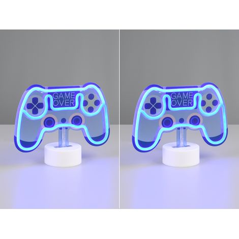 2er SET Deko LED Tischleuchten Batterie- oder USB betrieben, Höhe 18cm (1/5)