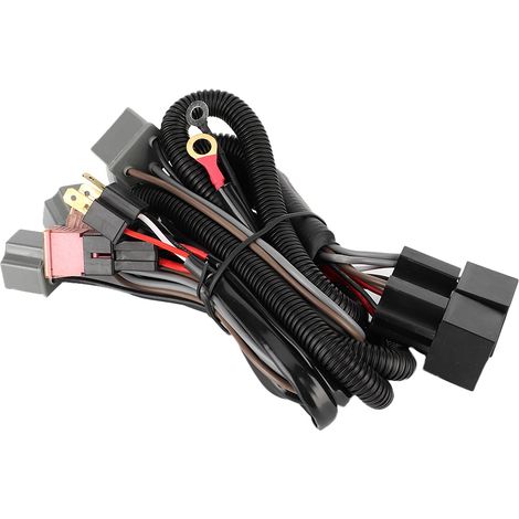 H4 LED-Scheinwerfer-Verkabelungssatz mit 4-Lampen-Adapter, verbesserter Fahrzeugbeleuchtung, universellem Fahrzeugkabelbaum, erhöhter Lichtintensität, Dual-Optik-Projektoren. (1/5)