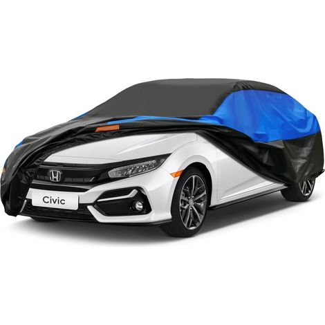 Bâche Voiture Exterieur Respirante, Compatible avec Civic(2006-2024) Housse de Protection Voiture Extérieur, Toutes Saisons Peuvent Tout Gérer Contre Pluie Soleil Poussière.,Taille pour Civic(2006-202 (1/5)