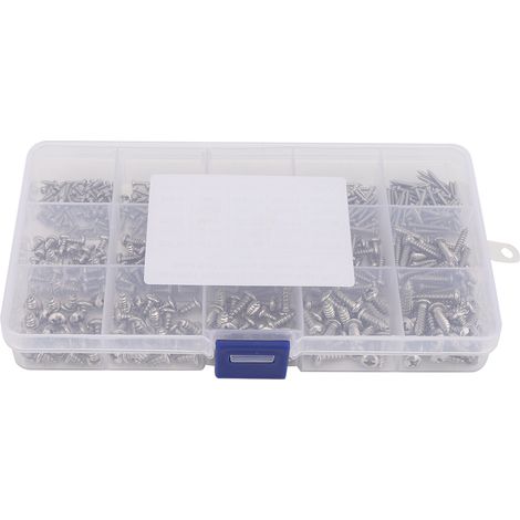 Kit de 500 vis assorties M2, M3 et M4 en acier inoxydable résistant à la corrosion (1/5)