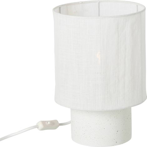 Lampe de table blanche en ciment - blanc (1/3)